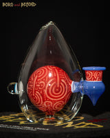 Red and Blue Crop Circle Egg