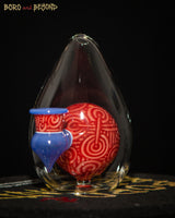 Red and Blue Crop Circle Egg