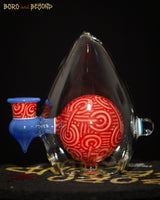 Red and Blue Crop Circle Egg
