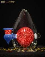 Red and Blue Crop Circle Egg