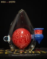 Red and Blue Crop Circle Egg