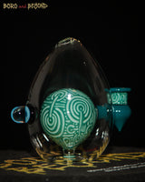 2 - Aqua Crop Circle Egg