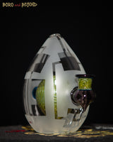 Green and Purple Sandblasted Crop Circle Egg