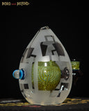 Green and Purple Sandblasted Crop Circle Egg