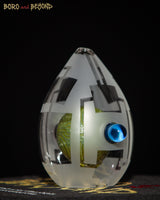 Green and Purple Sandblasted Crop Circle Egg