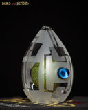 Green and Purple Sandblasted Crop Circle Egg