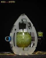 Green and Purple Sandblasted Crop Circle Egg