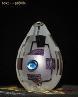 7 - Purple and Red Sandblasted Crop Circle Egg