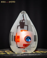 Orange and Blue Sandblasted Crop Circle Egg