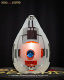 Orange and Blue Sandblasted Crop Circle Egg