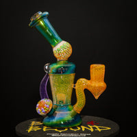 Fumed Hourglass w/ Dark Amethyst Horn