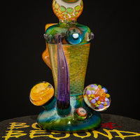 Fumed Hourglass w/ Dark Amethyst Horn