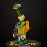 Fumed Hourglass w/ Dark Amethyst Horn