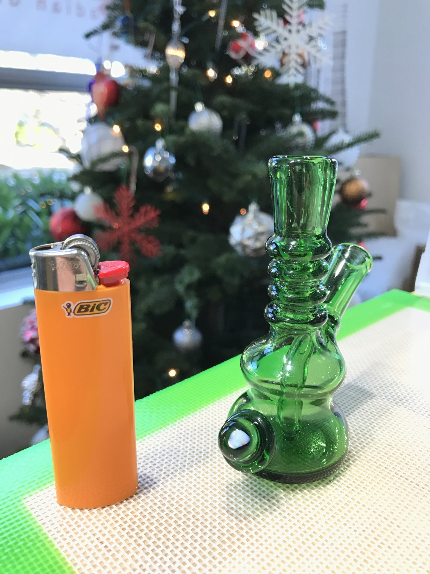 Green Micro Maria Stack Tube with Opal