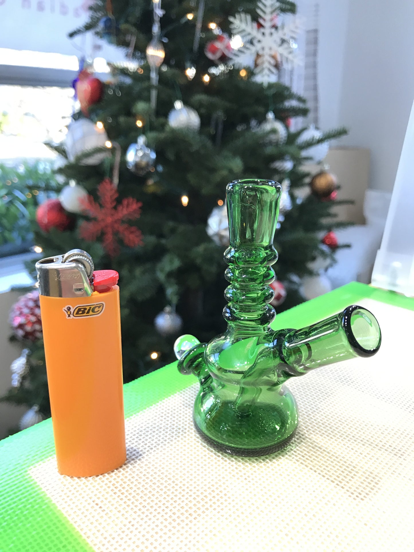 Green Micro Maria Stack Tube with Opal