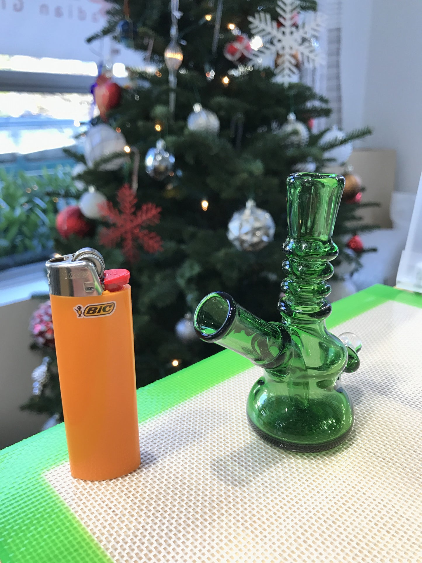 Green Micro Maria Stack Tube with Opal
