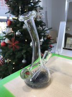 Blue Frit Fire Bottle with Rose Millie