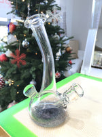 Blue Frit Fire Bottle with Rose Millie