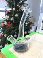 Blue Frit Fire Bottle with Rose Millie