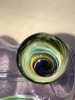 Fume and Black Neck tube with Vortex Marble