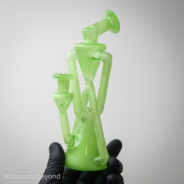Lime over UV White Satin Double Recycler