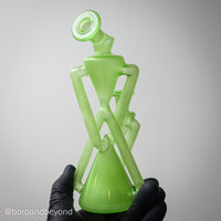 Lime over UV White Satin Double Recycler