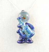 Dark Blue Glasstronaut Pendant