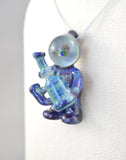 Dark Blue Glasstronaut Pendant