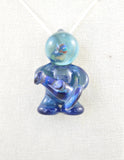 Light Blue Glasstronaut Pendant