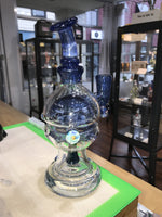 Blue Fab Egg with Encased Silver