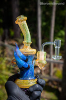 Gold Silver and Blue Thunder Triple Horn Tube