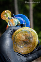 Gold Silver and Blue Thunder Triple Horn Tube