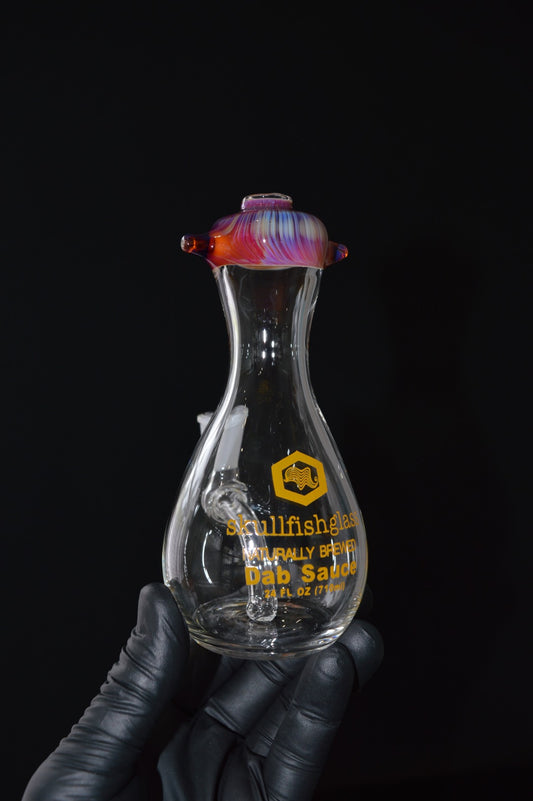 Amber Purple Dab Sauce Bottle