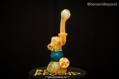 Blue Crop Circle and Fume Flower Bubbler