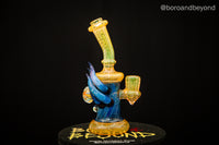 Gold Silver and Blue Thunder Triple Horn Tube
