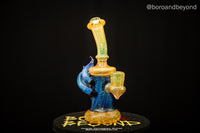 Gold Silver and Blue Thunder Triple Horn Tube
