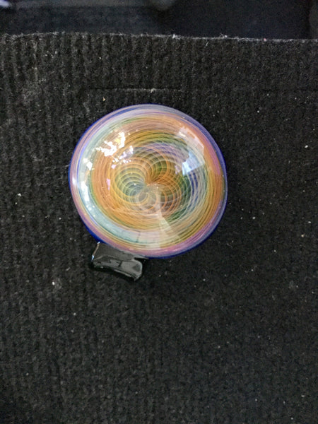 Rainbow Fumed Disc Pendant