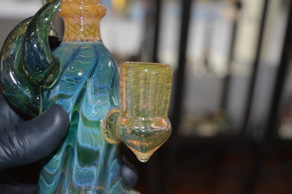 Dark Multi Mini Tube with Green Horns