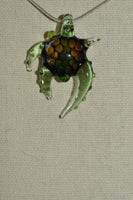 Green and Fumed Pendant