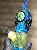 Fumed Disk Flask w/ Sparkle Horns