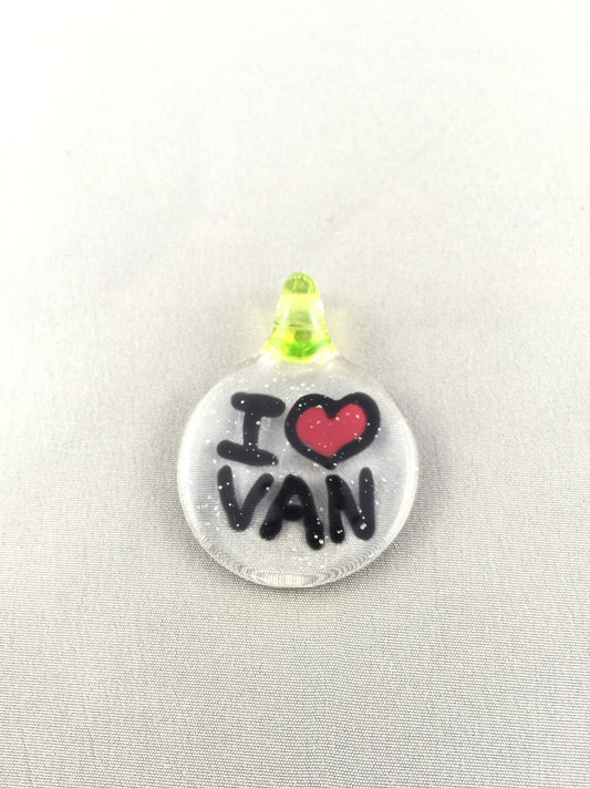 UV Reactive 'I ❤️  Van' Pendant