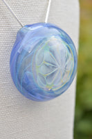 Light Cobalt and Silver Fume Pendant