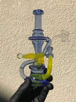 Blue and Yellow Faceted Recycler