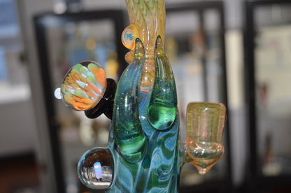 Dark Multi Mini Tube with Green Horns