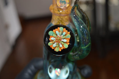 Dark Multi Mini Tube with Green Horns