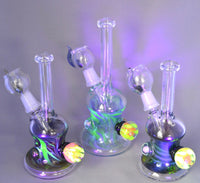 Oil Slick Fumed Minitube with Clear Neck