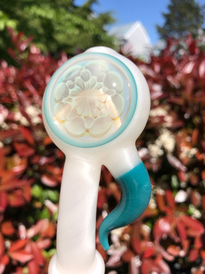 Satin White Faceted Tube