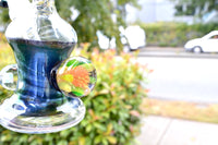 Oil Slick Fumed Minitube with Clear Neck