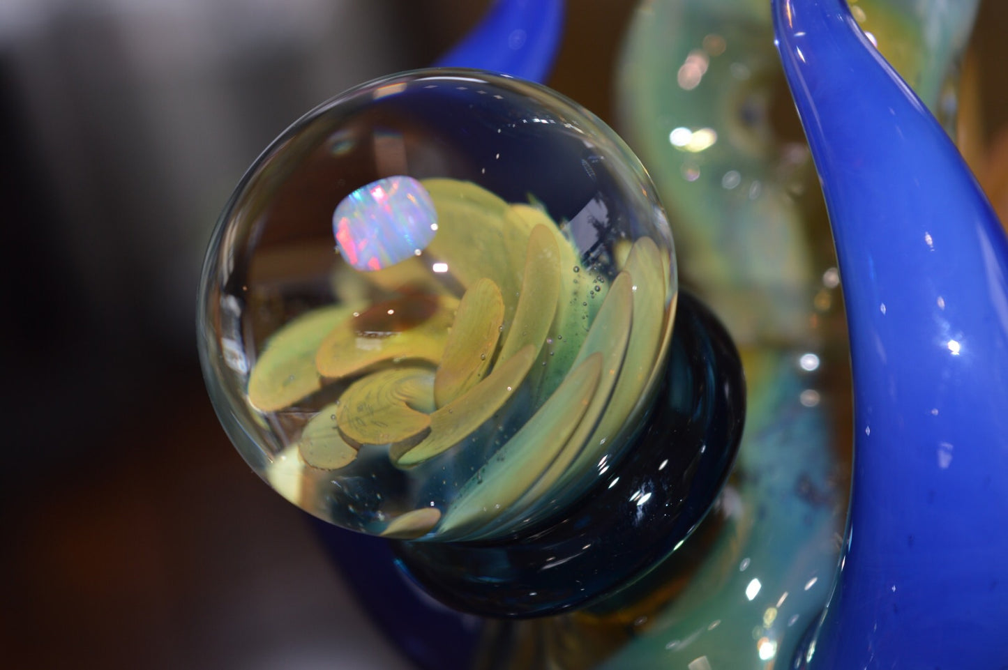 Rainbow Ghost Fume Mini Tube with Blue Horns