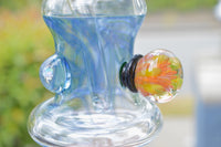 Raked Blue and Clear Neck Minitube
